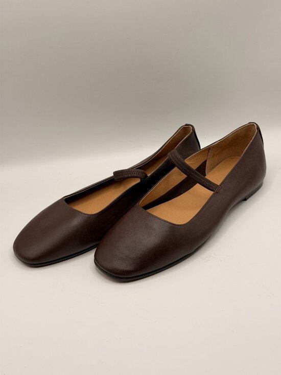 Madewell Shoes - Madewell Womens The Greta Coffe Bean Brown Leather Ballet Flat Sz 8